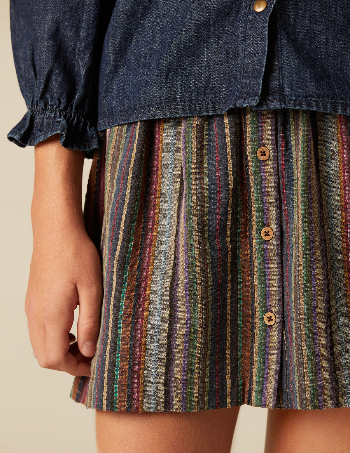 VINTAGE STRIPED SKIRT