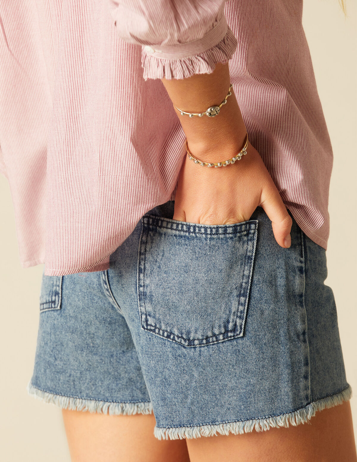 SHORT BOTONES BLANCO