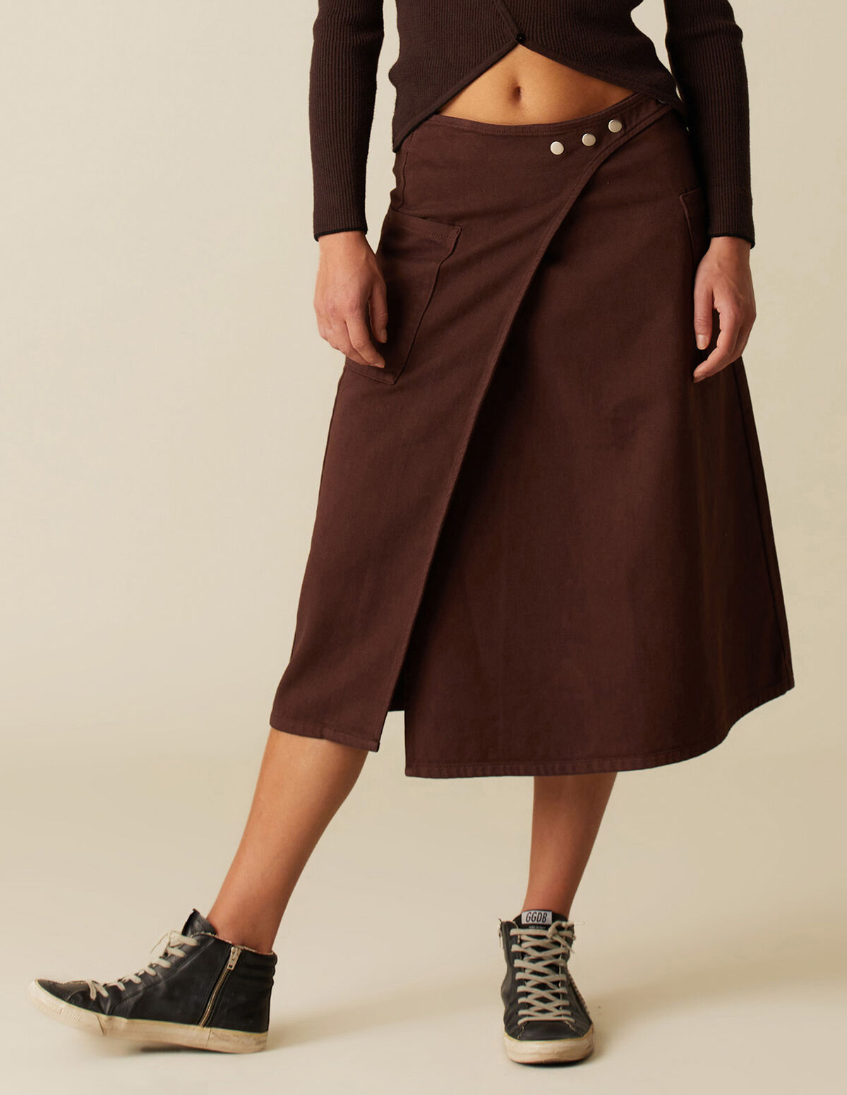 ECRU CROSSOVER SKIRT