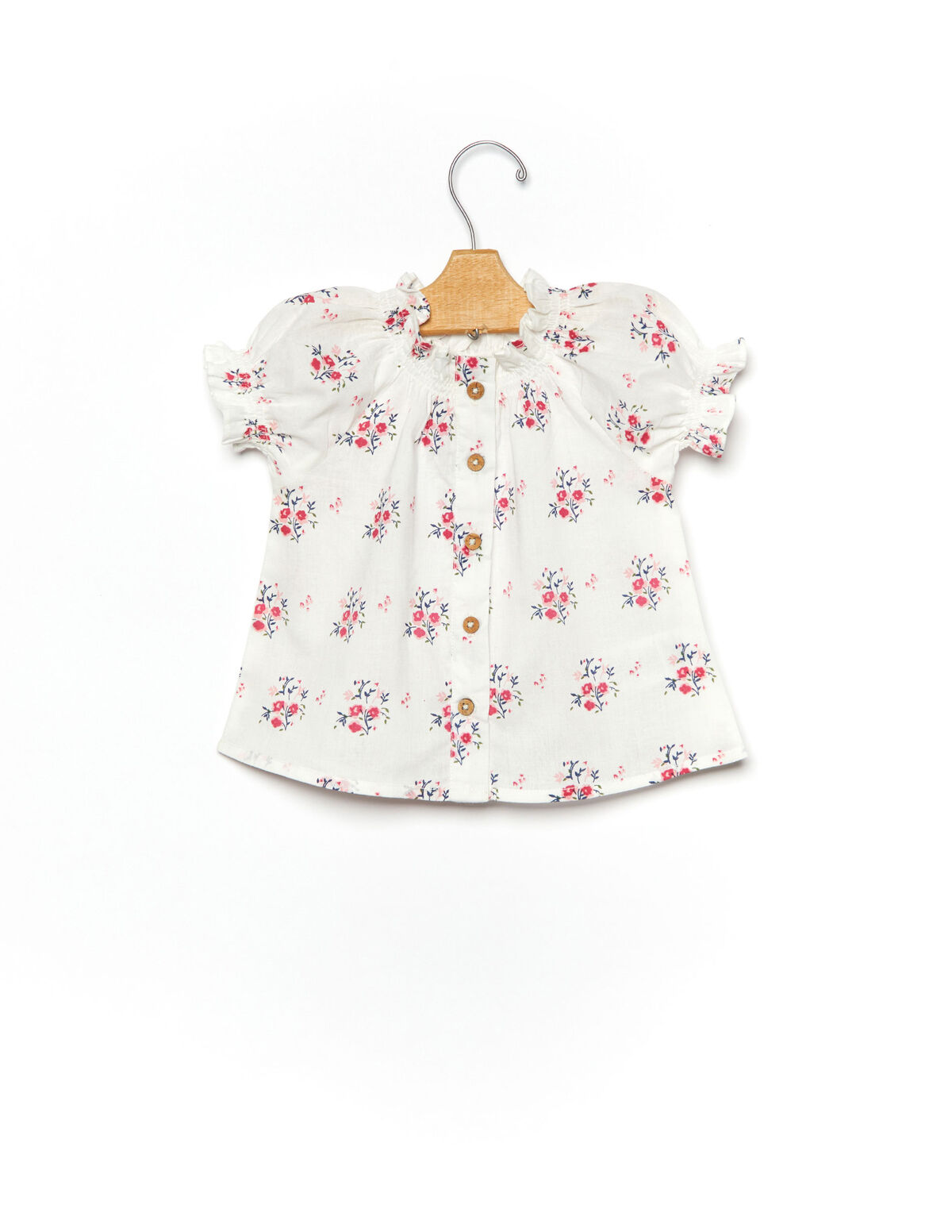 Strawberry florets lantern sleeve shirt - View all - Nícoli