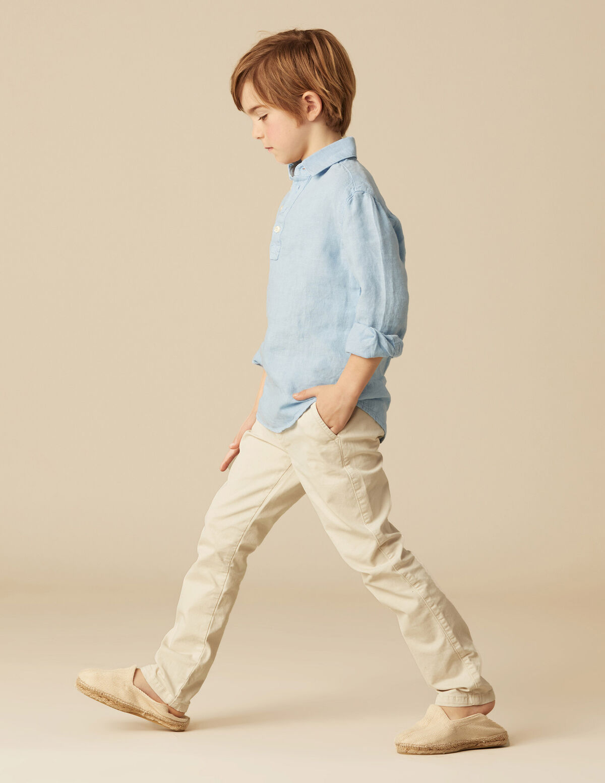 POLO LIN BLEU CLAIR
