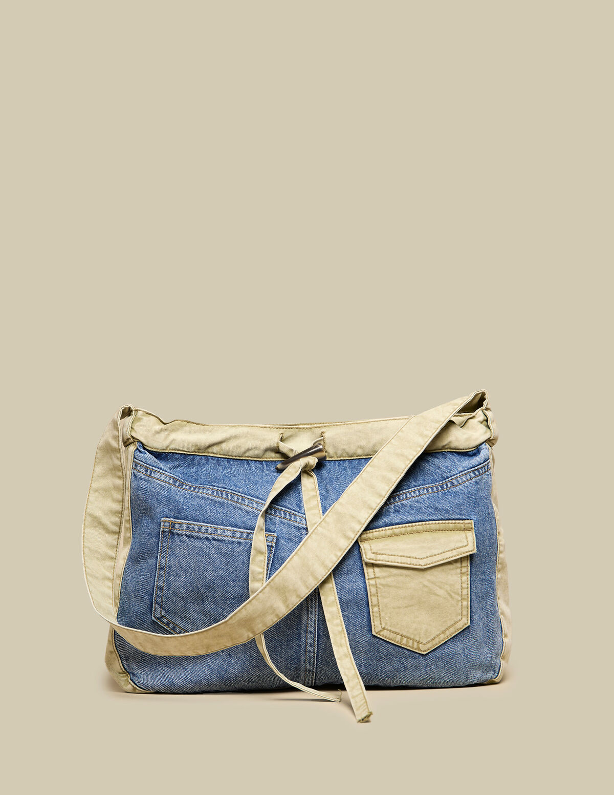 ANTHRACITE DENIM CONTRAST BAG