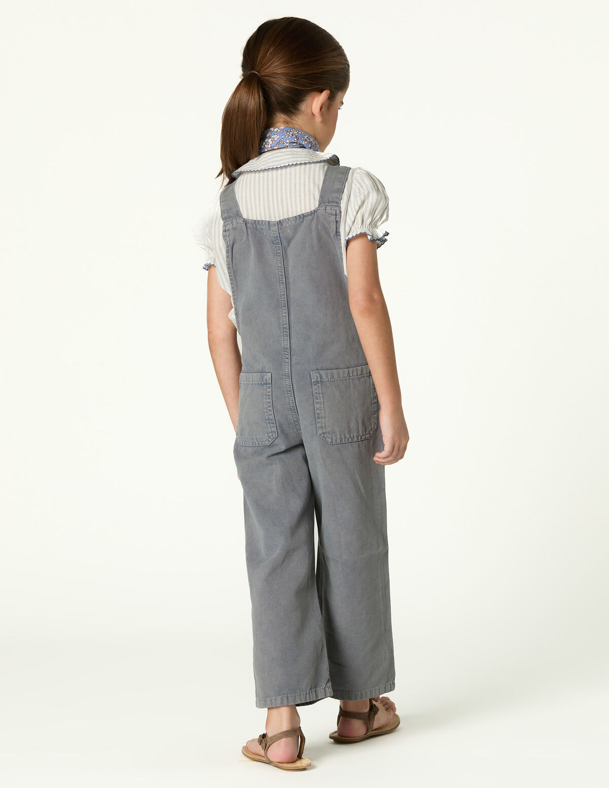 BROWN CORDUROY PRINTED DUNGAREES