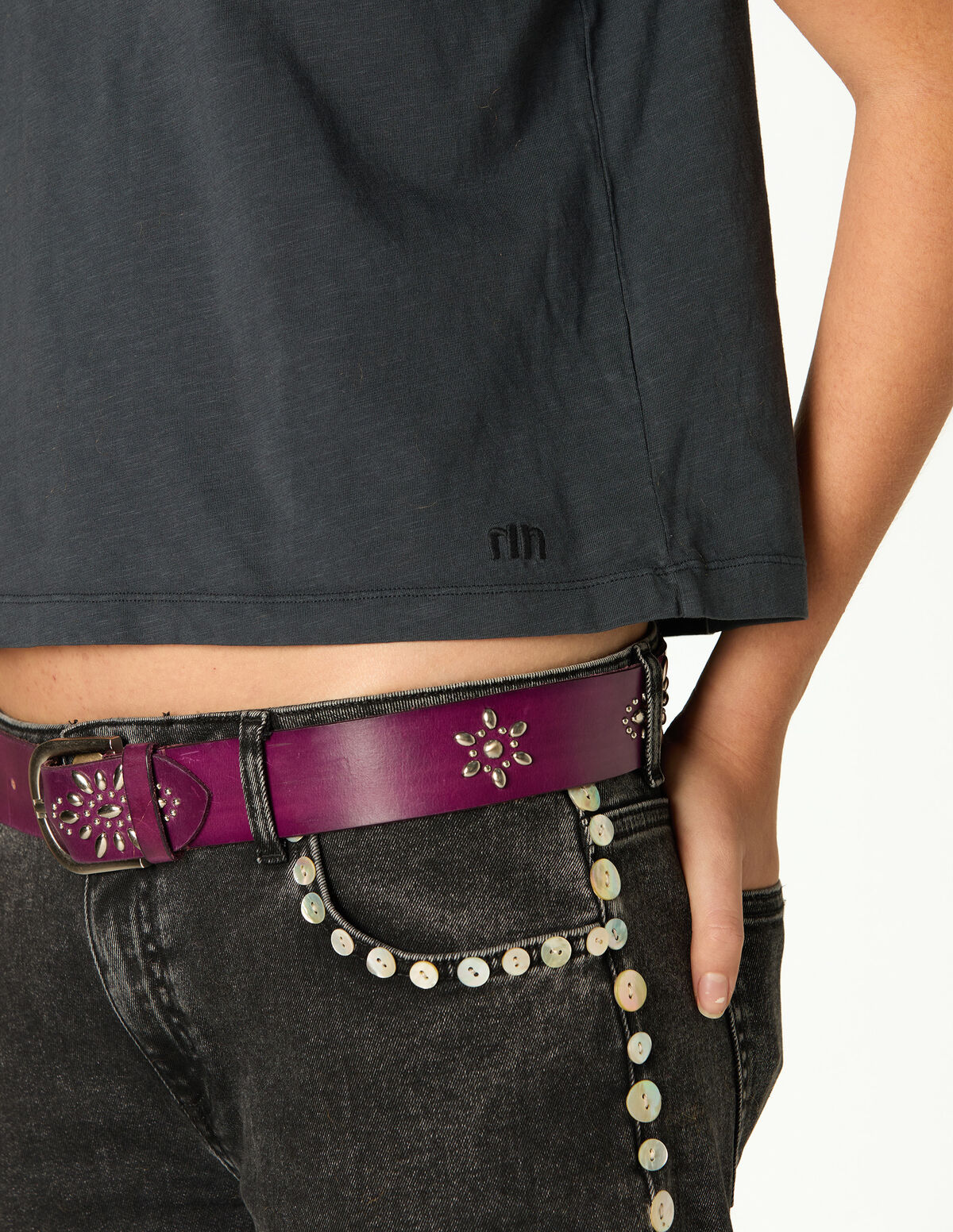 T-SHIRT CURTA ANTRACITE "nn"