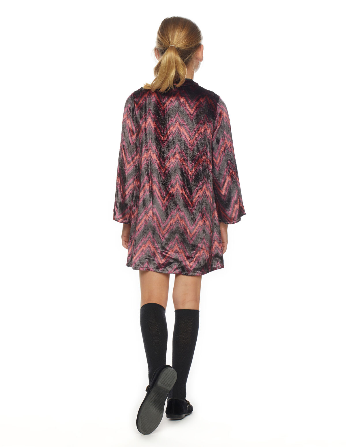 VELVET PRINTED DRESS