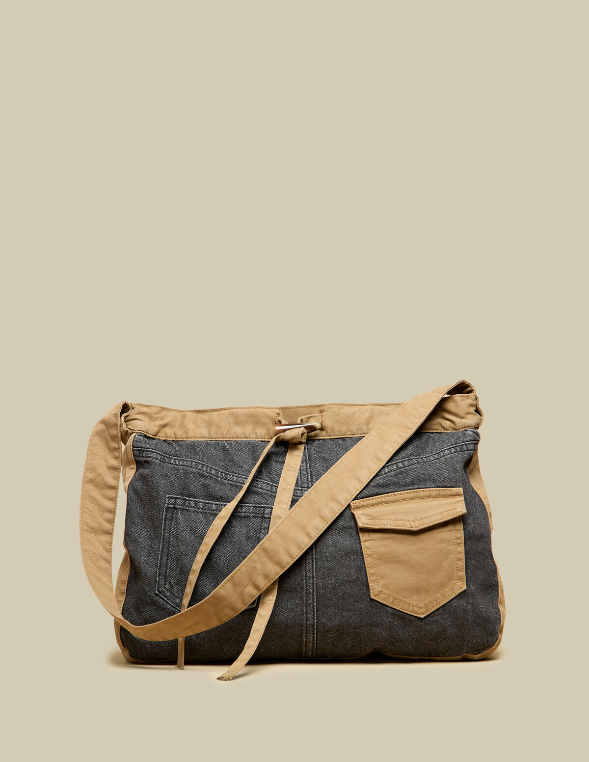 ANTHRACITE DENIM CONTRAST BAG