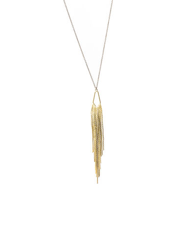 Gold chain tassels necklace - View all > - Nícoli