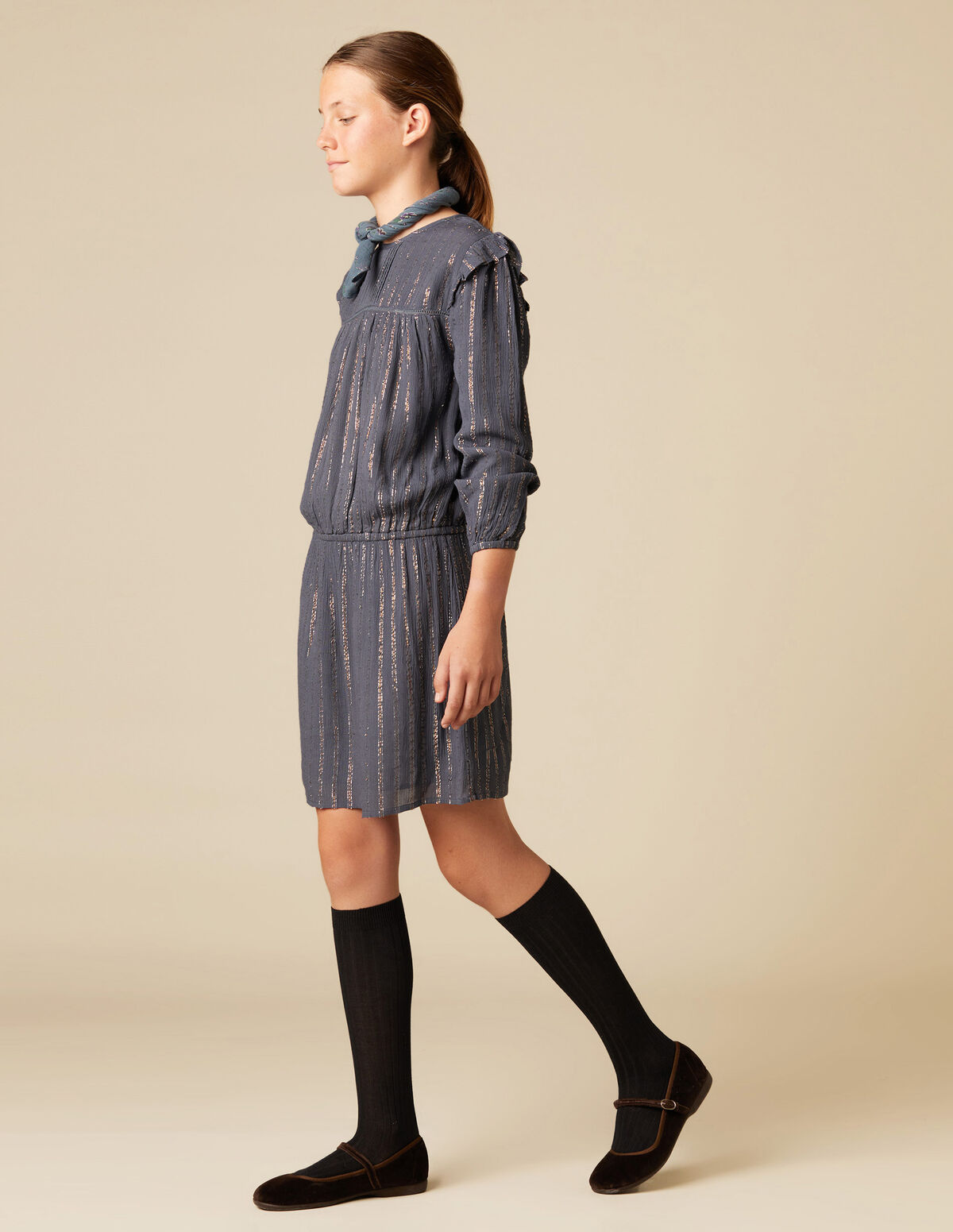 PEBBLE LUREX DRESS