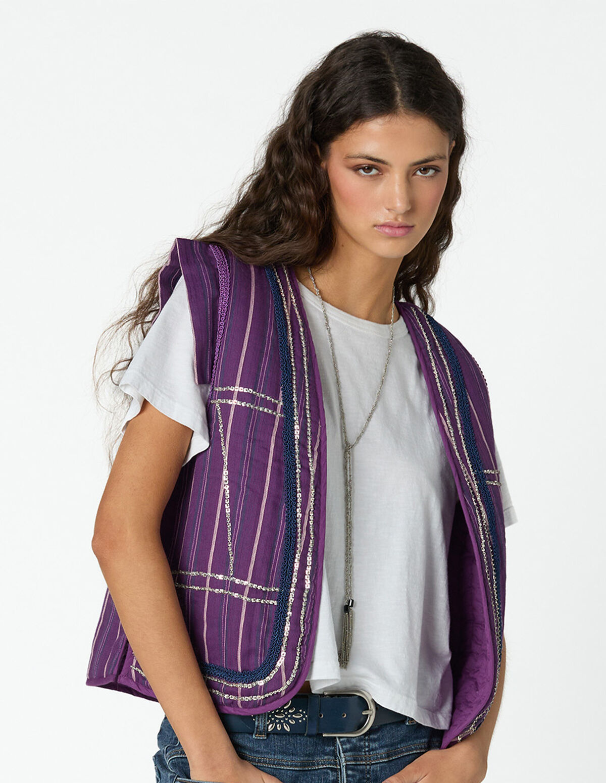 BERRY STRIPE VEST
