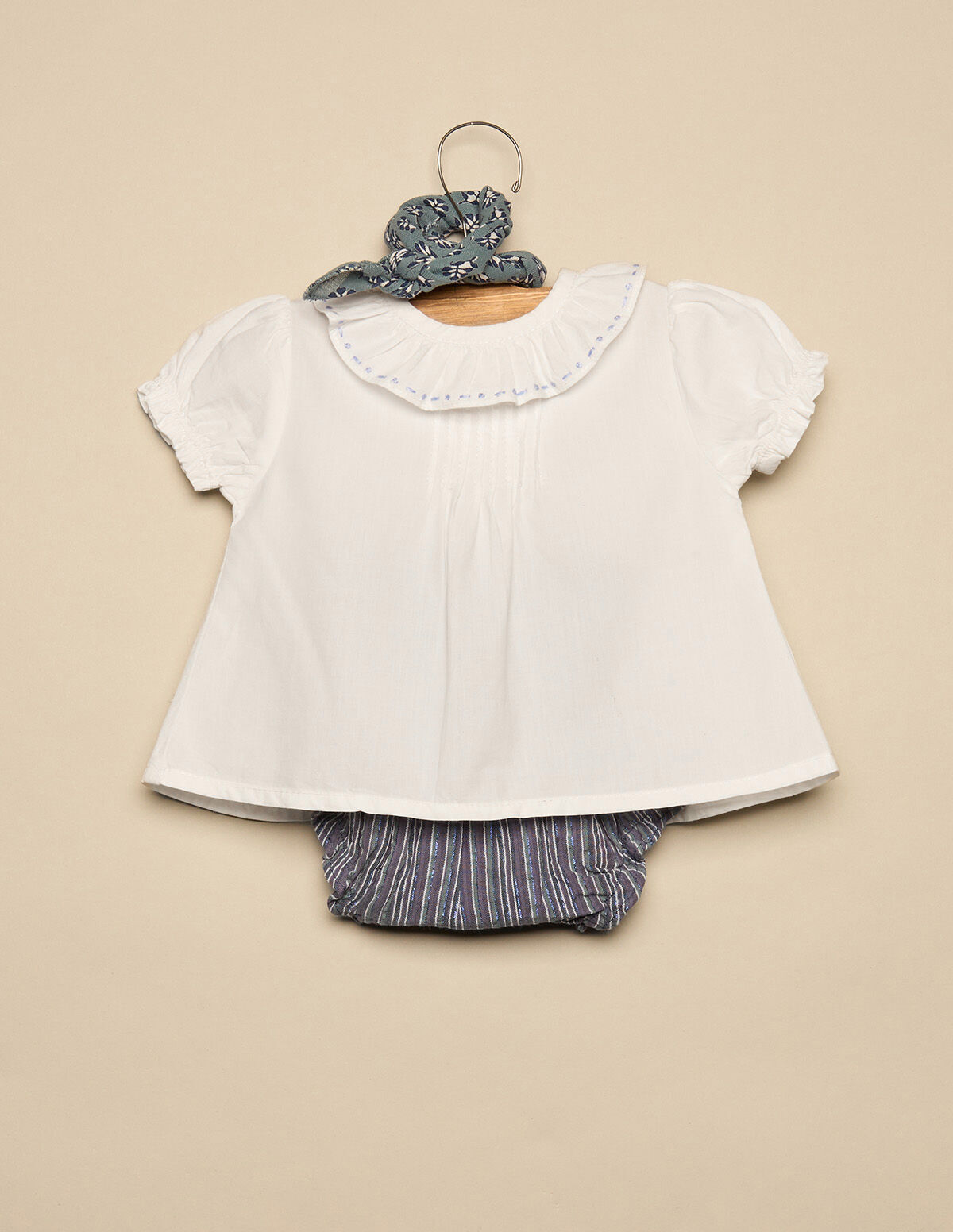 BLUE TOPSTITCHING SHIRT