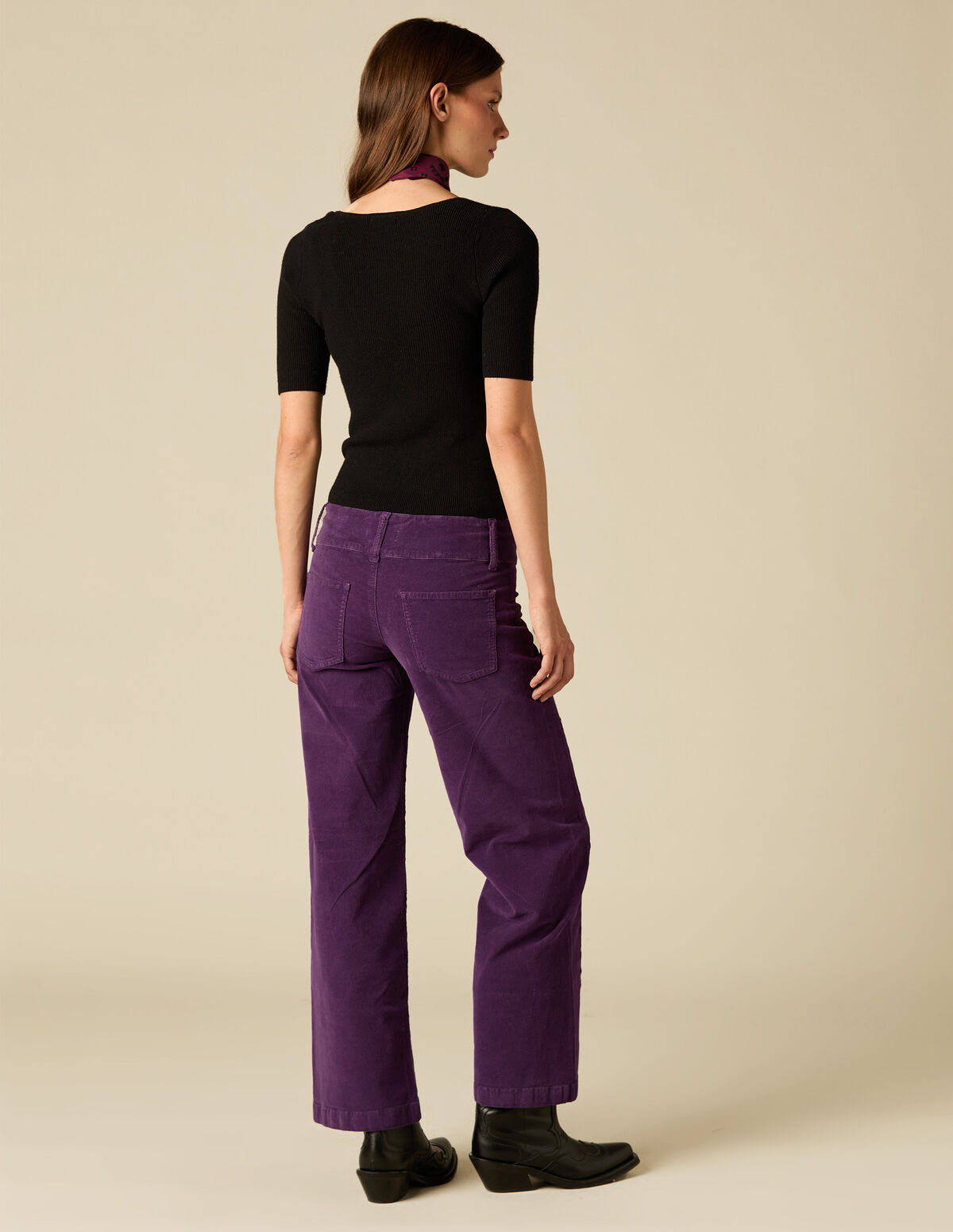 VIOLET VELVET TROUSERS