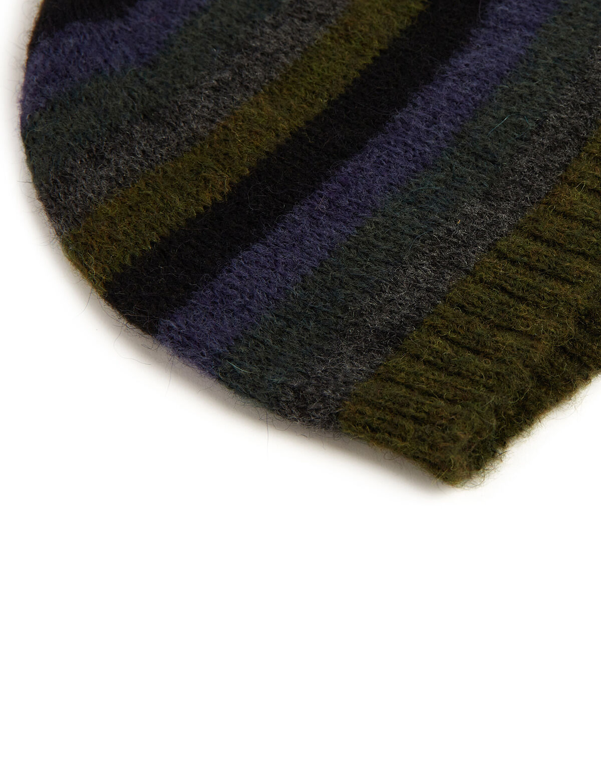 Gorro raya multicolor verde