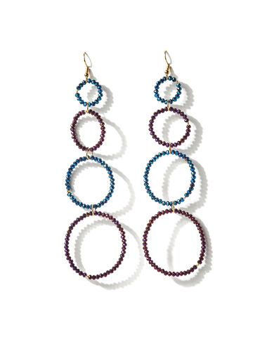 Blue and berry hooped earrings - View all > - Nícoli