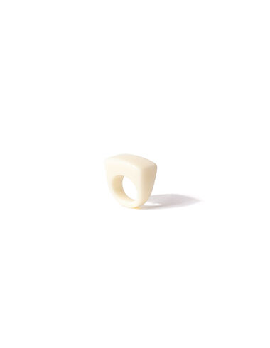 Ivory semi-round resin ring - View all > - Nícoli