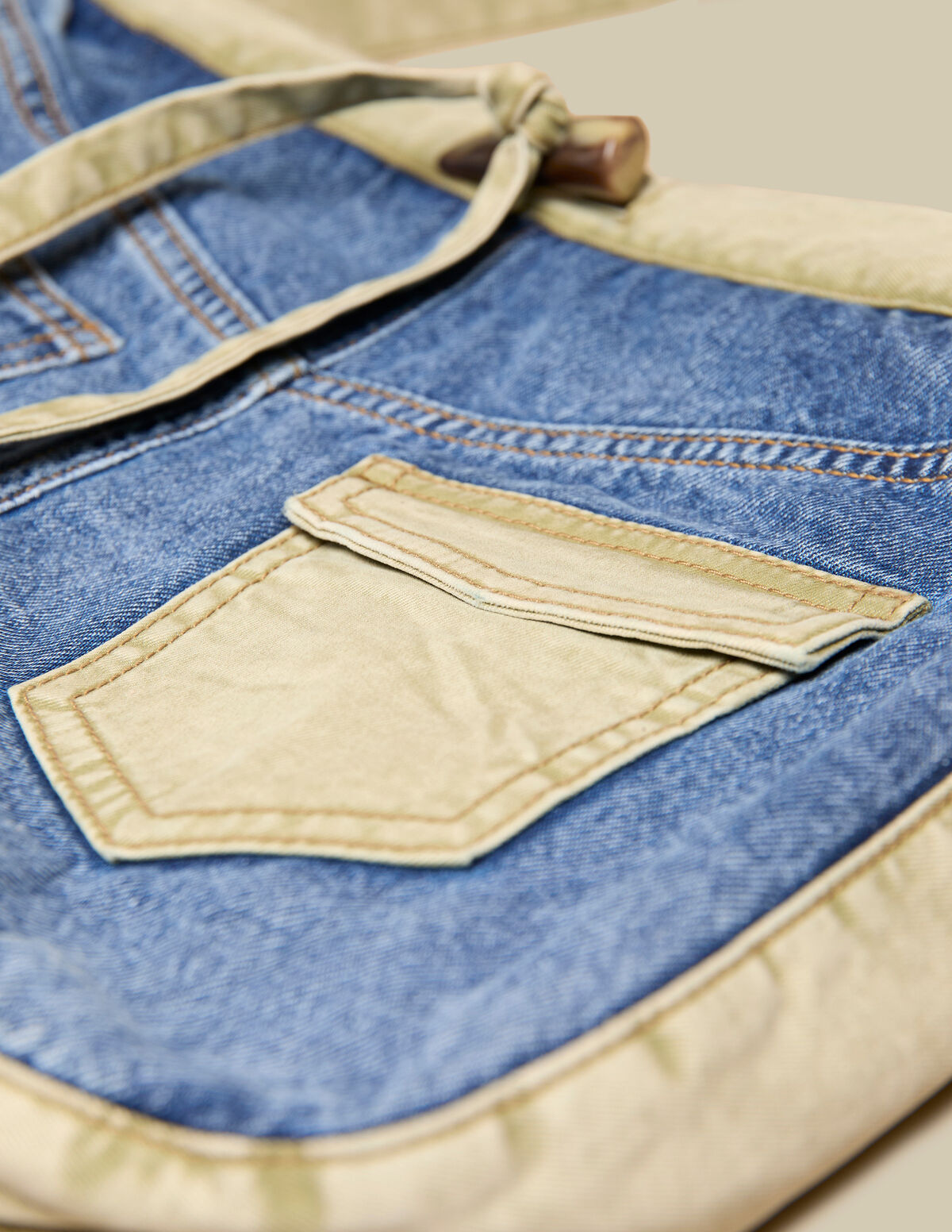 ANTHRACITE DENIM CONTRAST BAG