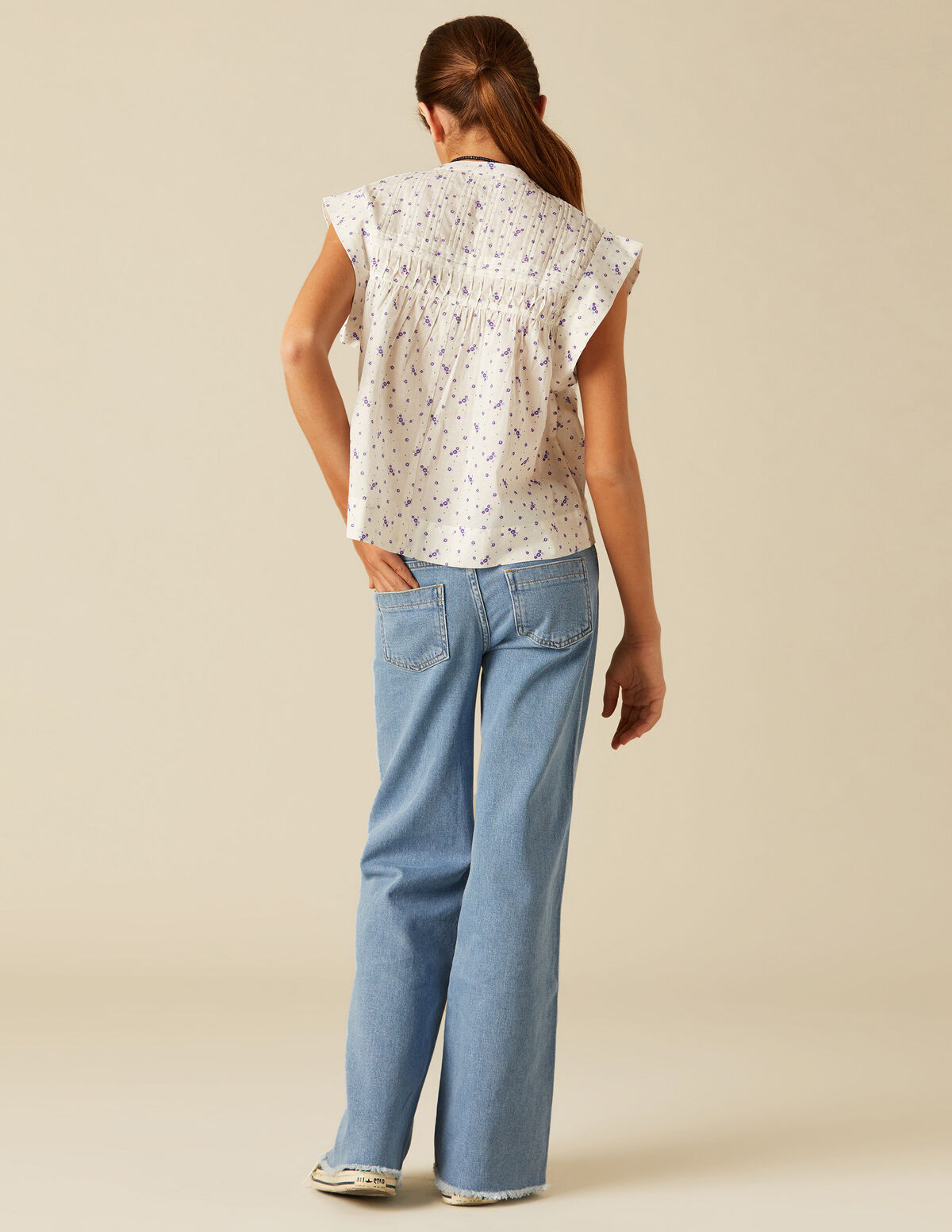 CHEMISE FLEUR MAILLE MÛRE