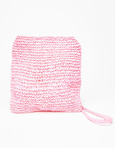 Large pink raffia crossbody bag - View all > - Nícoli