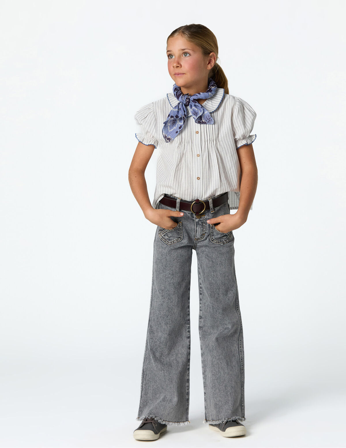 BLUE CROSS-POCKET TROUSERS