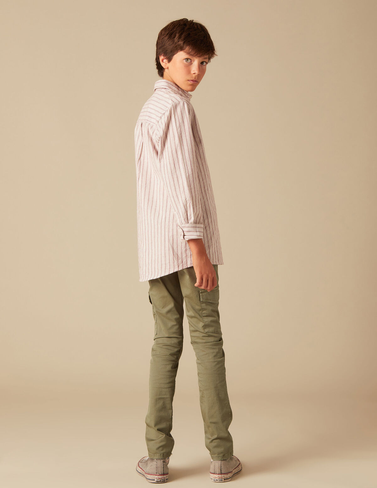 BROWN STRIPED SHIRT