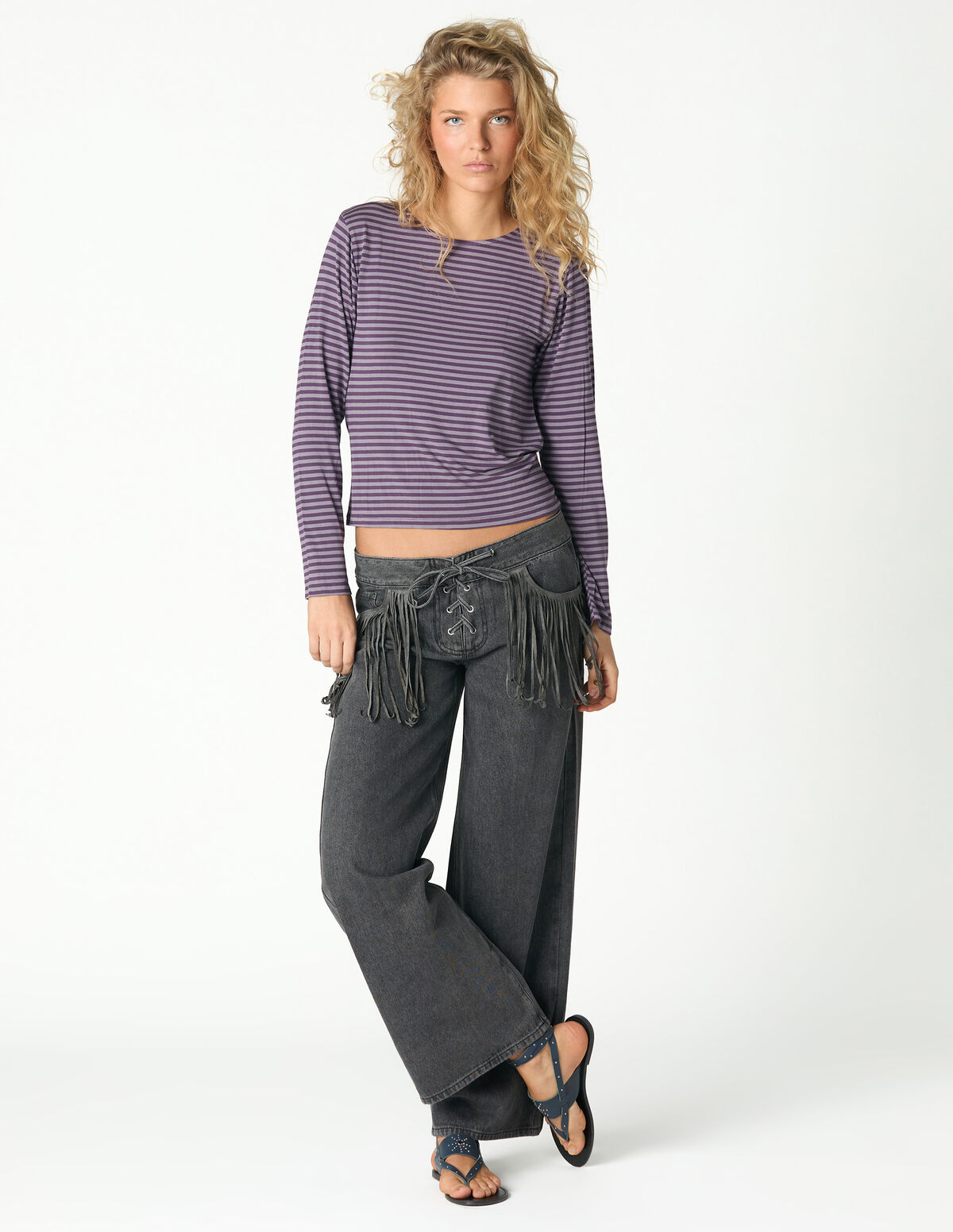 BLUE STRIPED T-SHIRT