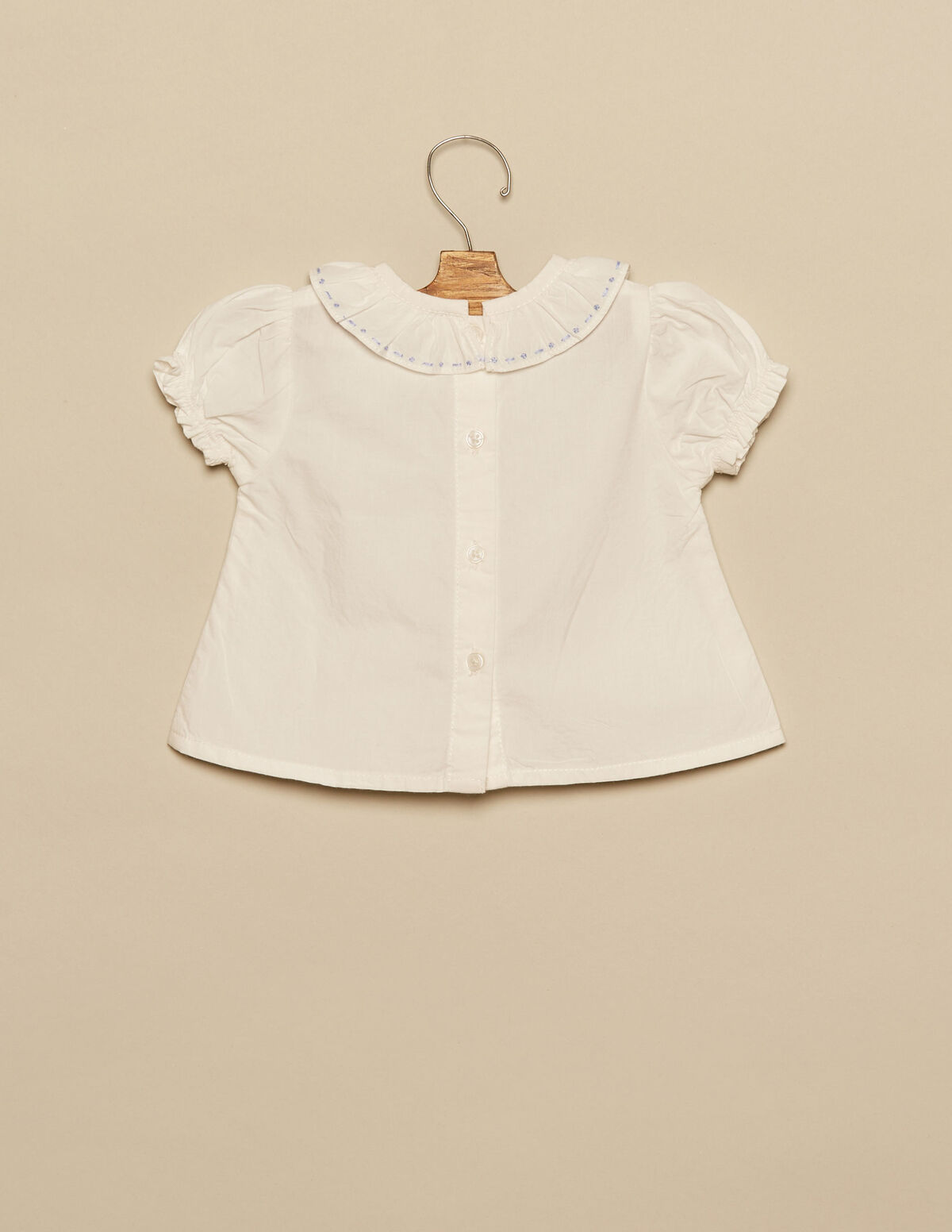 CHEMISE SURPIQÛRES BLEUE