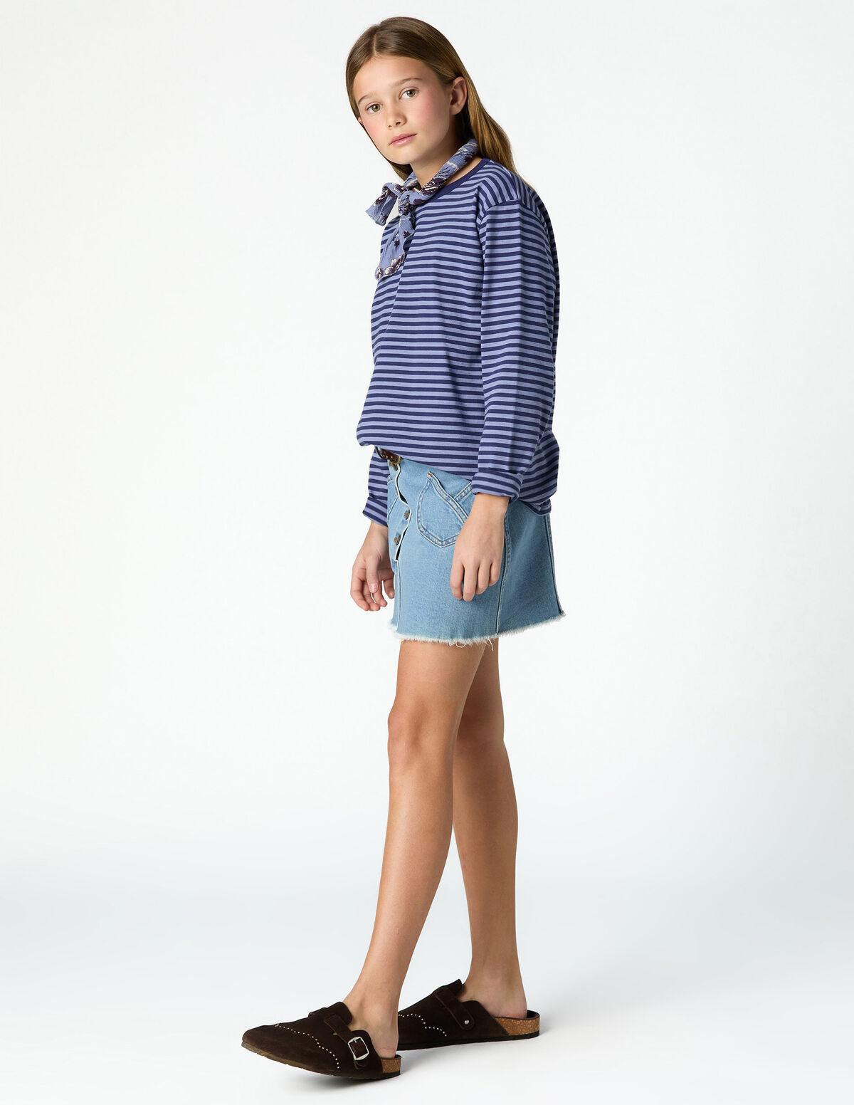 BLUE POCKET SKIRT