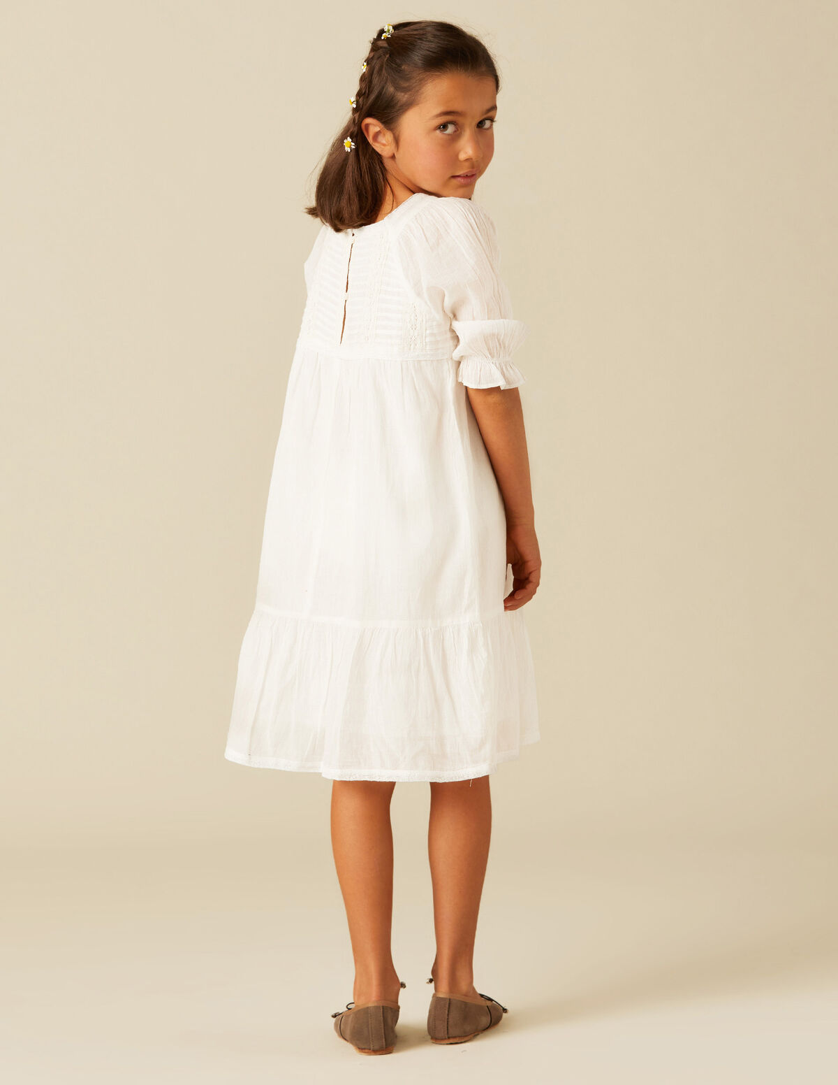 VESTIDO CUADRADO ENCAJES BLANCO