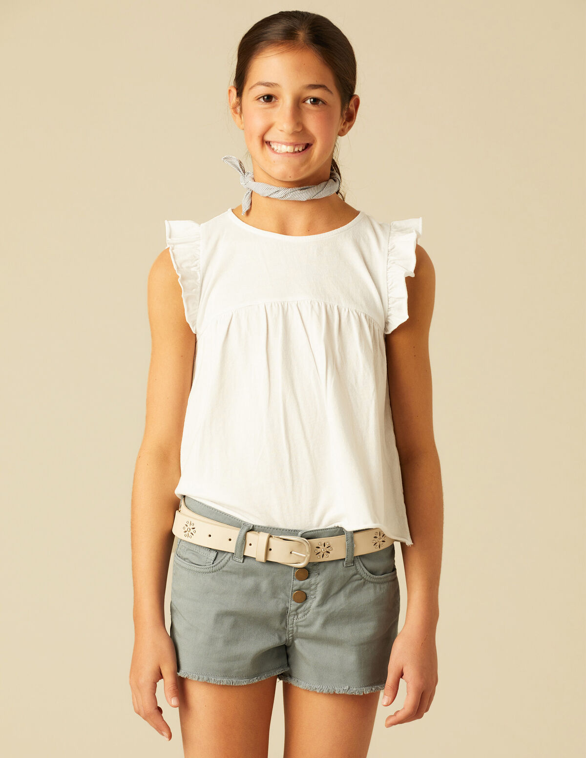 CAMISETA VOLANTE BLANCA