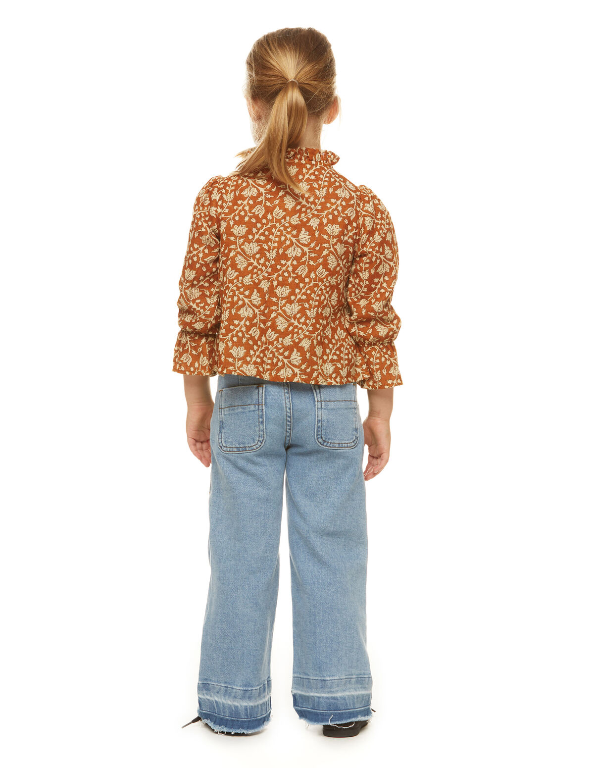 CAMISA FLOR INDIA MOSTAZA