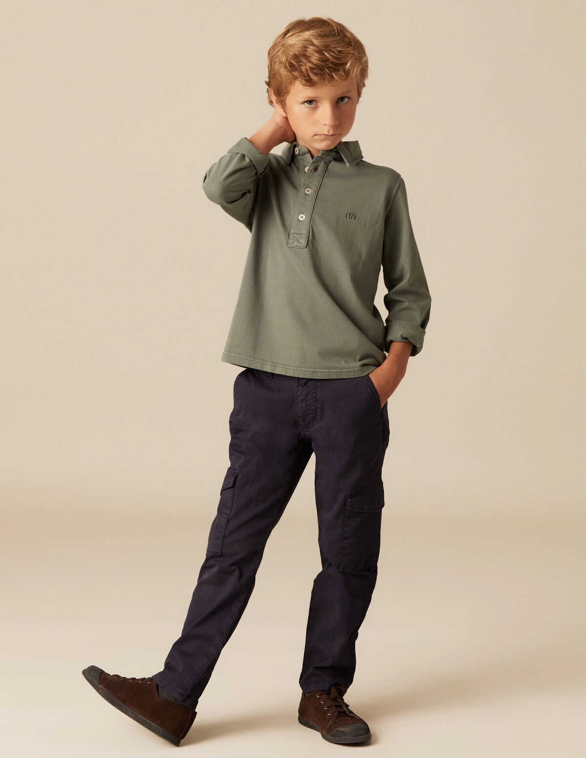 BLUE CARGO TROUSERS
