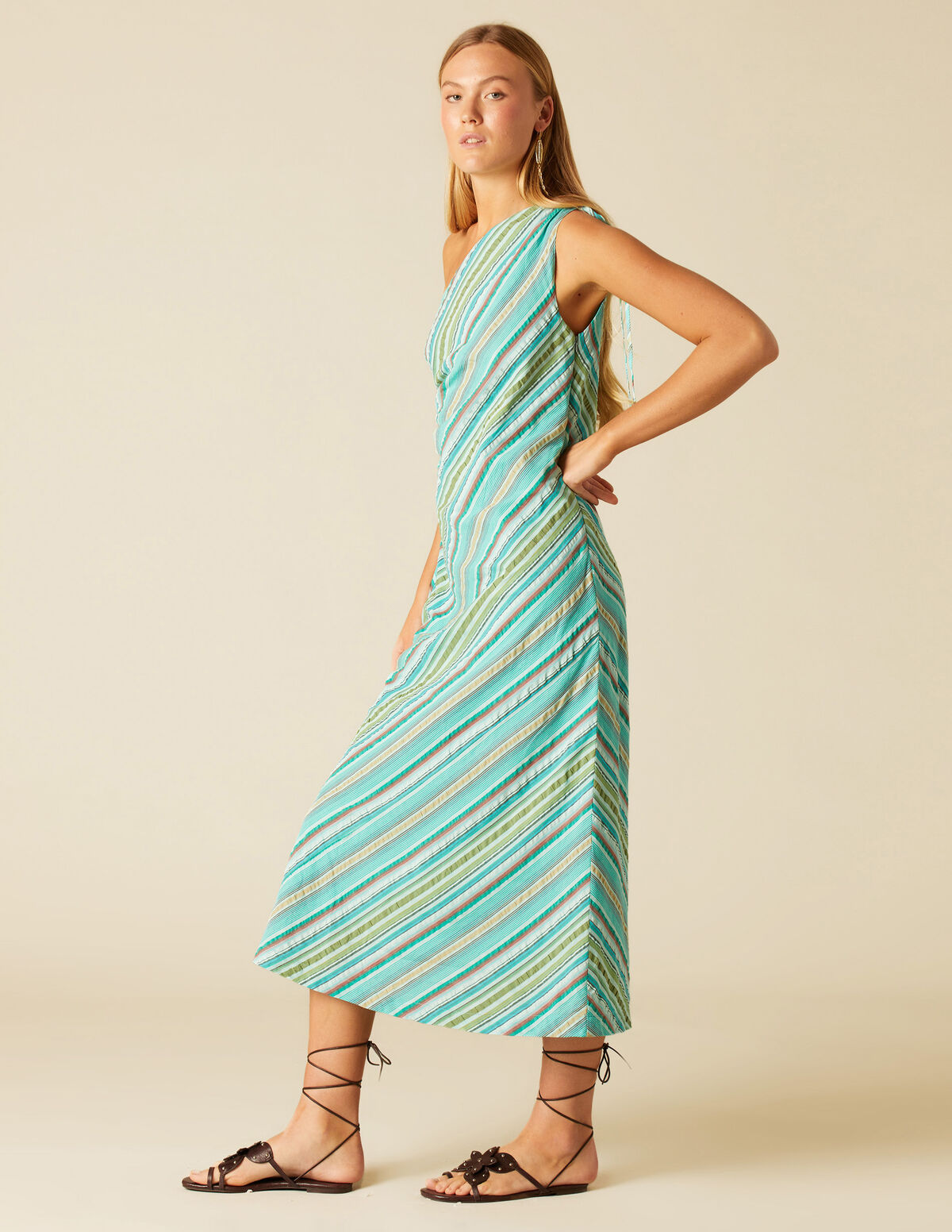 VESTIDO RAYA MULTICOLOR MORA