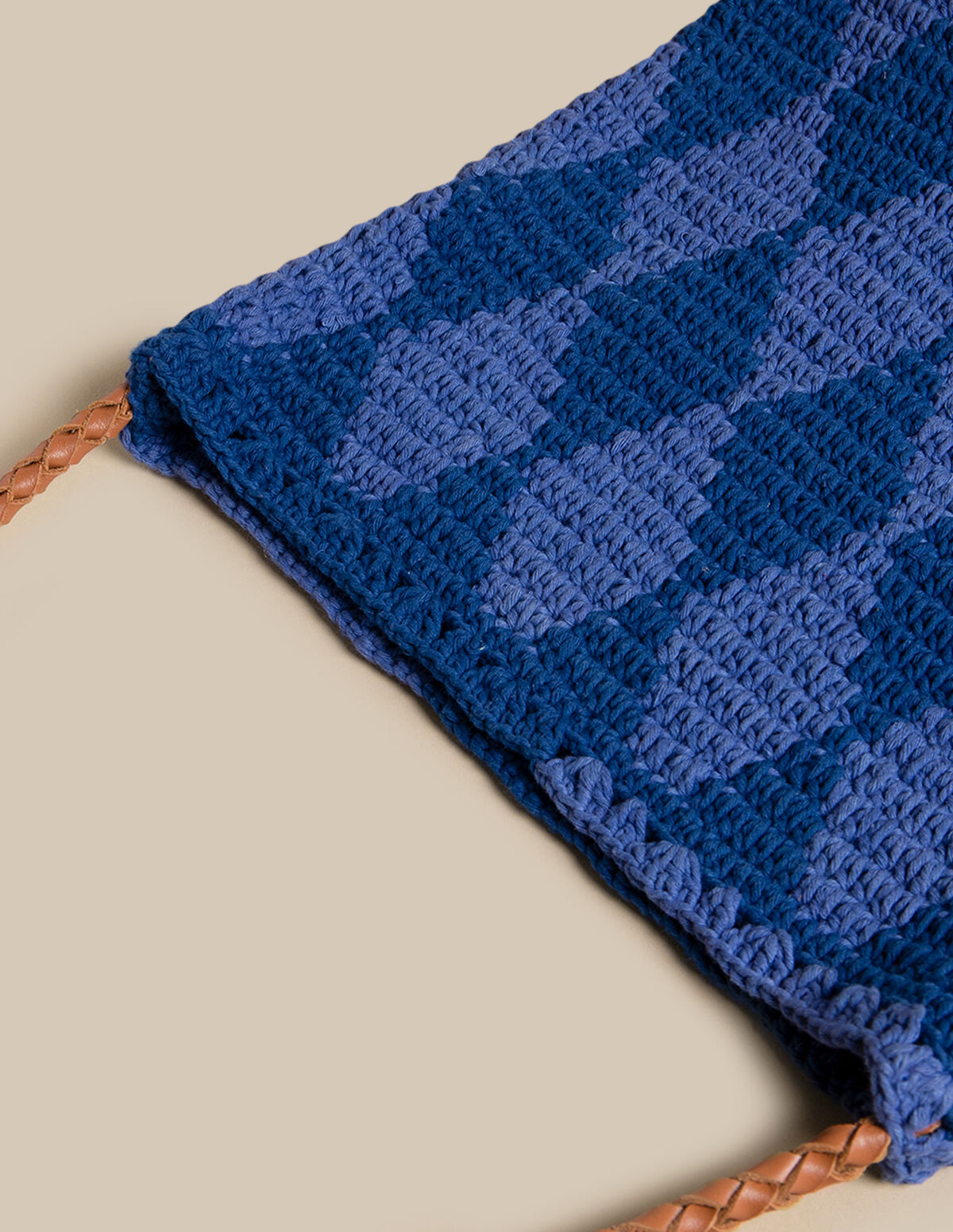 BOLSO ROMBOS AZUL