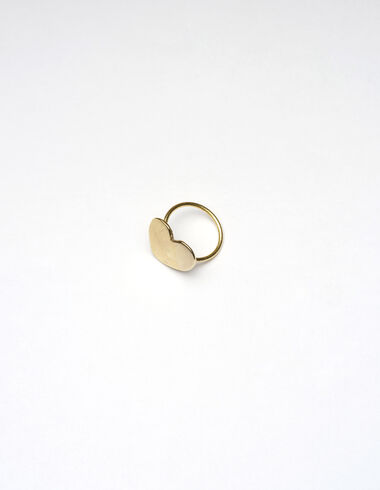 Gold heart ring - Golden Collection - Nícoli