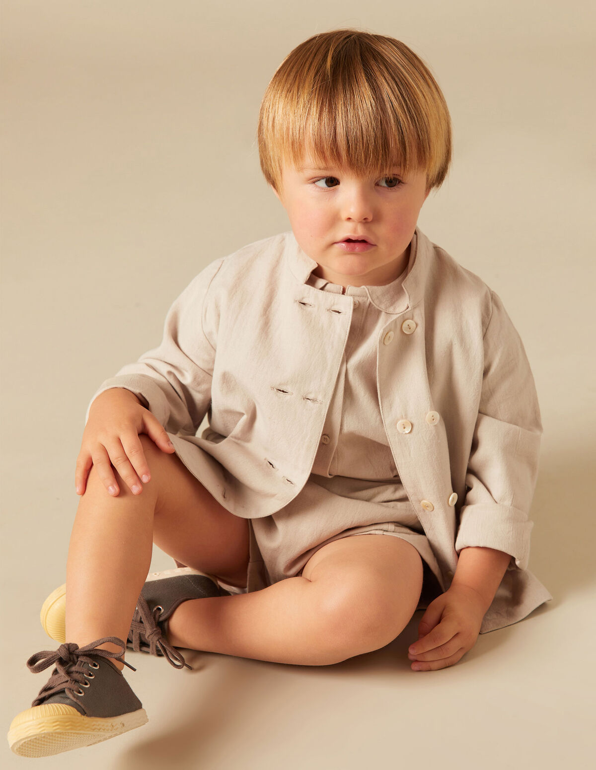 SAND GRANDAD COLLAR JACKET
