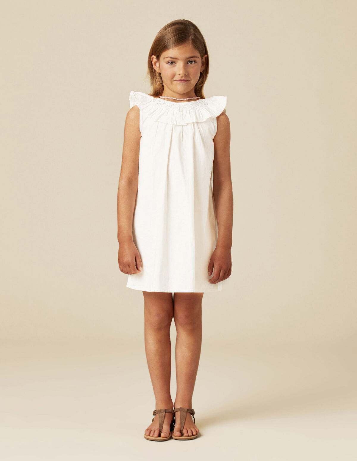 VESTIDO BLANCO PESPUNTES