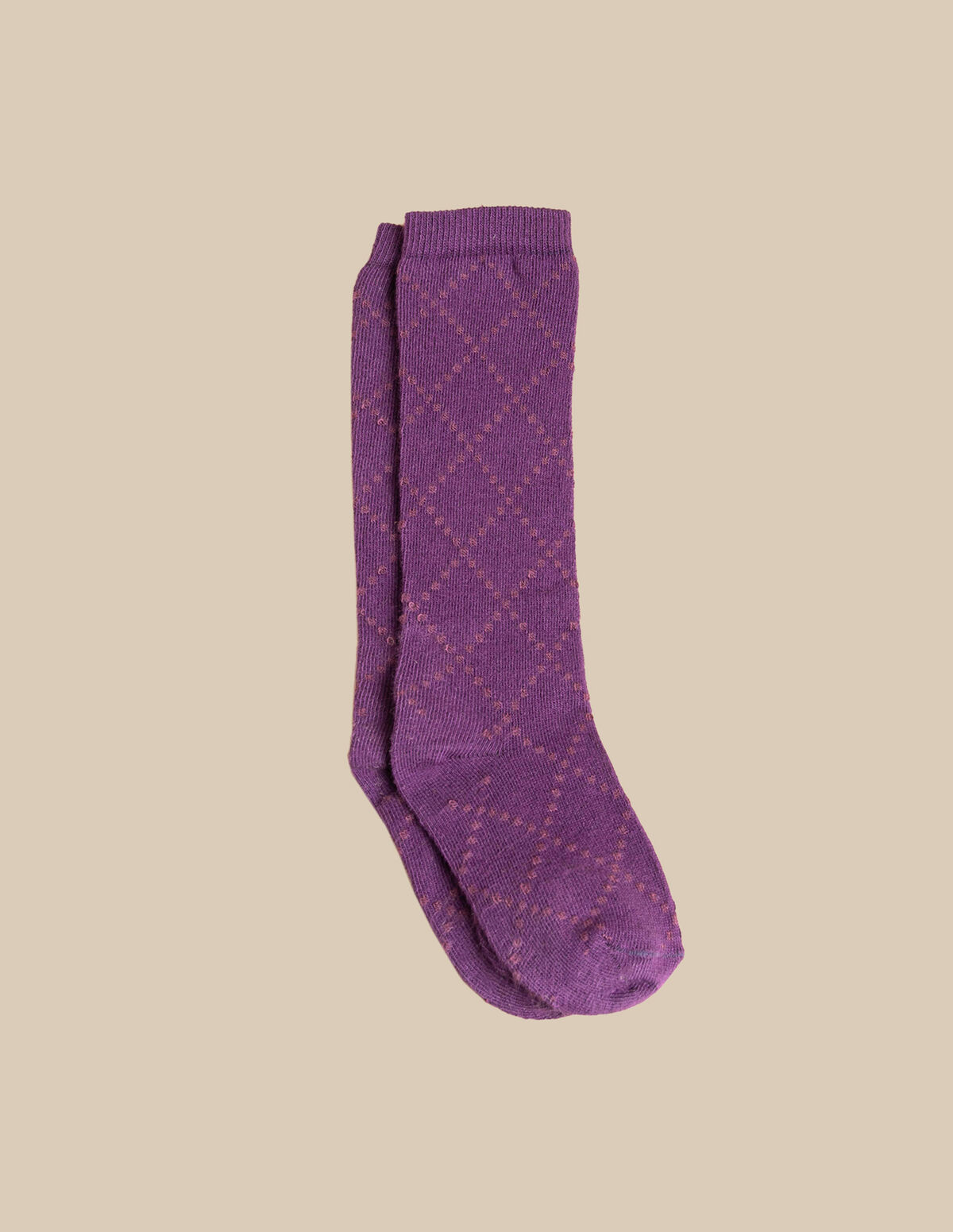 CHAUSSETTES LOSANGE AMÉTHYSTE