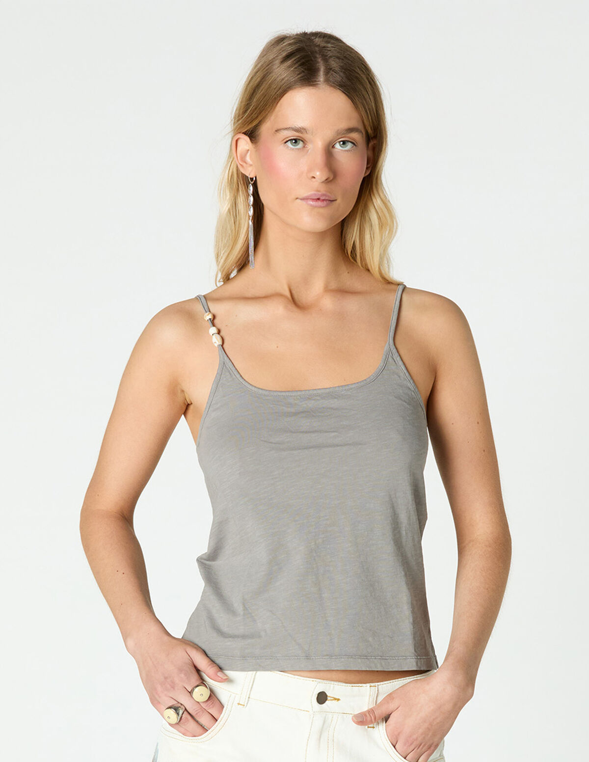 IRON GREY BEADS T-SHIRT