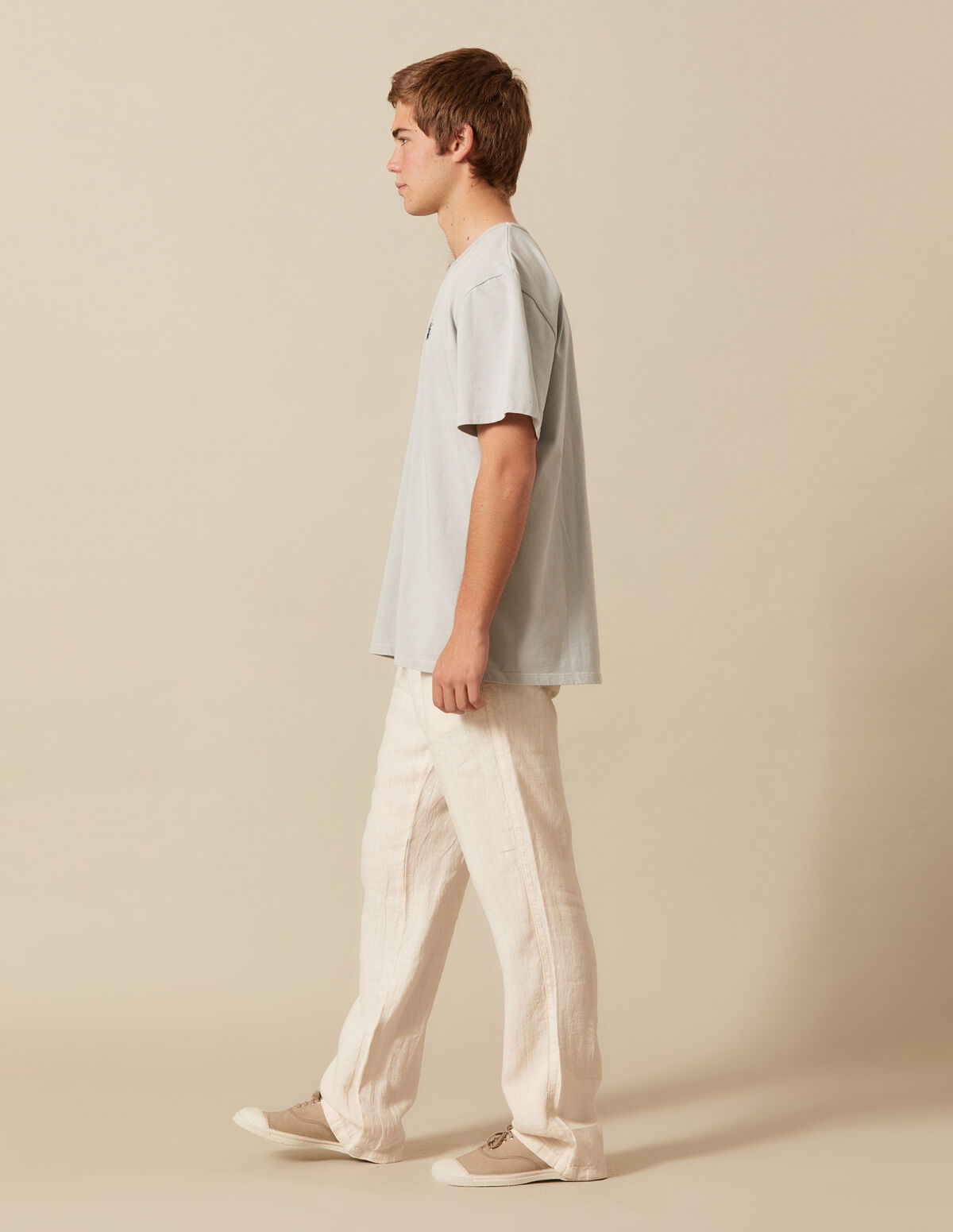 PANTALÓN LINO KAKI