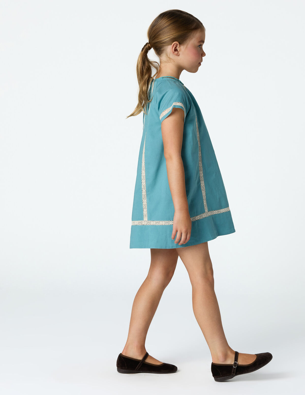 VESTIDO BANDE DENTELLE POND