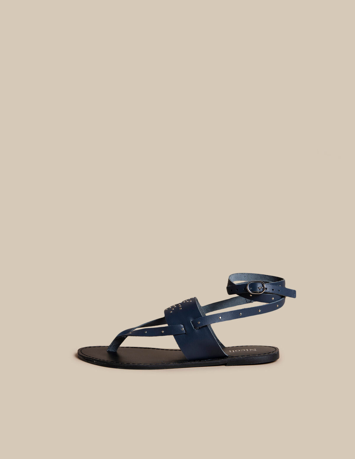 SANDALIA AZUL TACHAS
