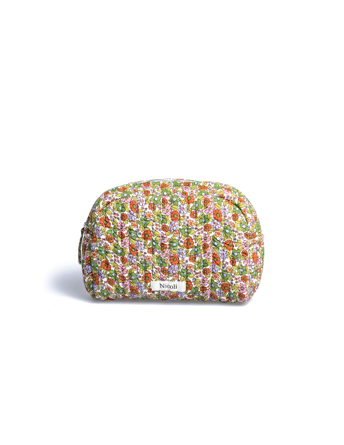 SMALL PINK FLORAL PRINT TOILETRY BAG