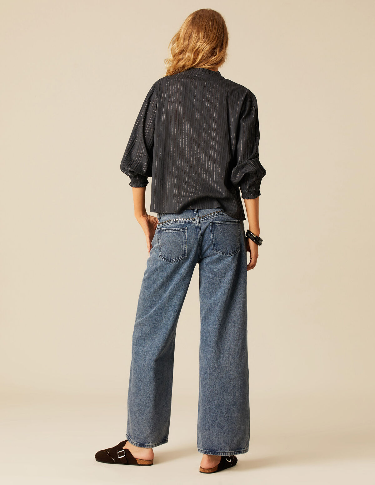 PANTALÓN TACHUELAS AZUL