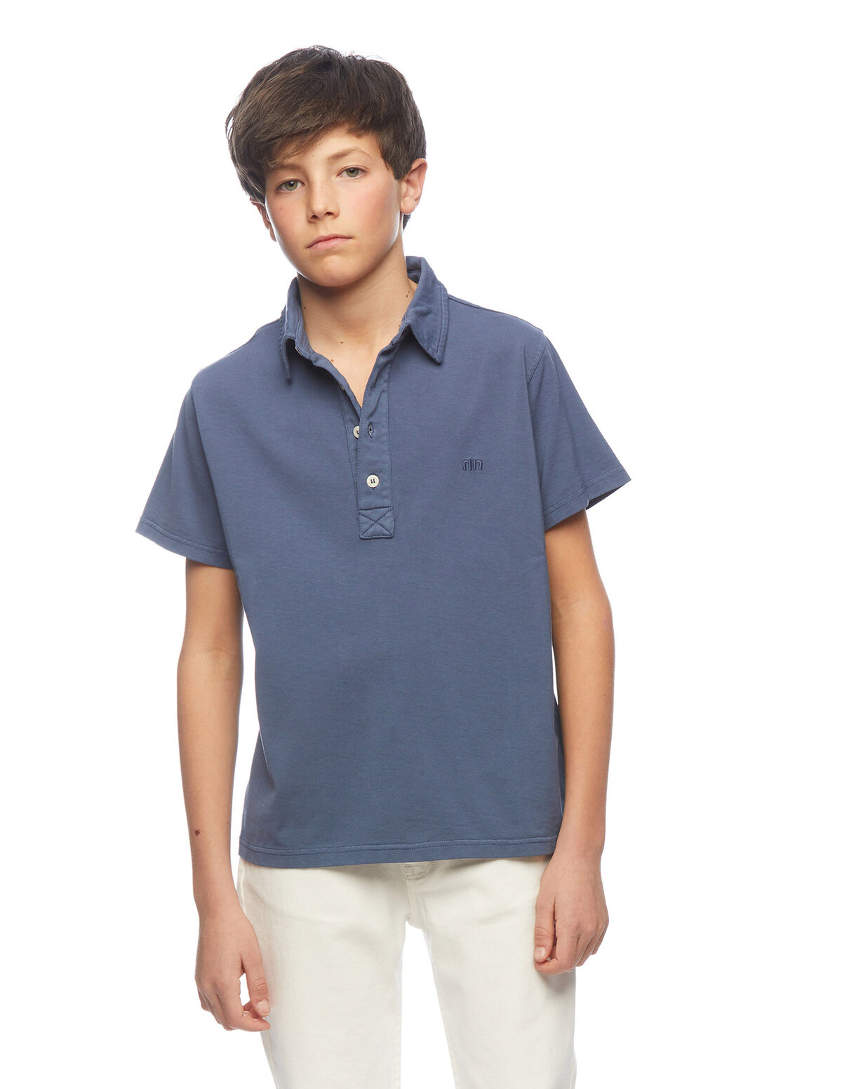 Blue short-sleeved polo shirt - View all - Nícoli