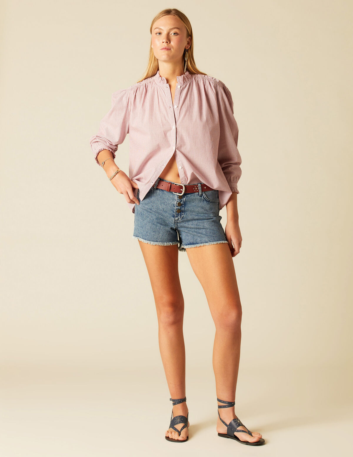 SHORT BOTONES BLANCO