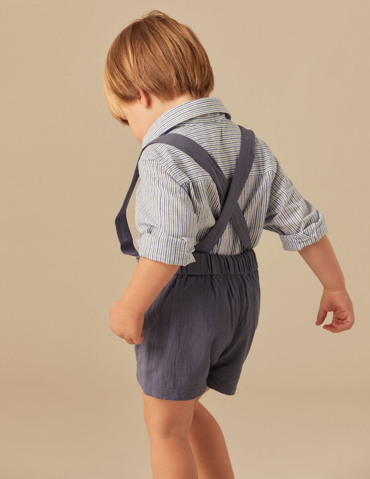 CHEMISE RAYURE BLEU FONCÉ
