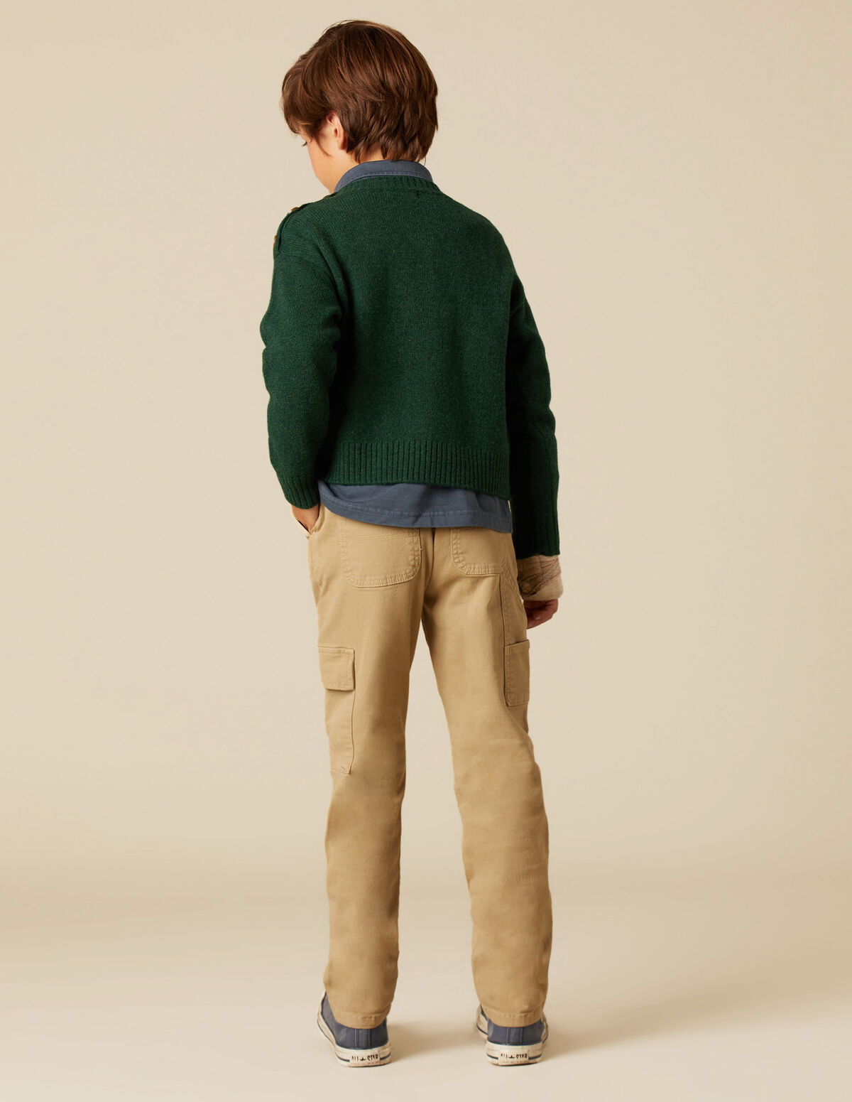 BLUE BUTTONED JUMPER