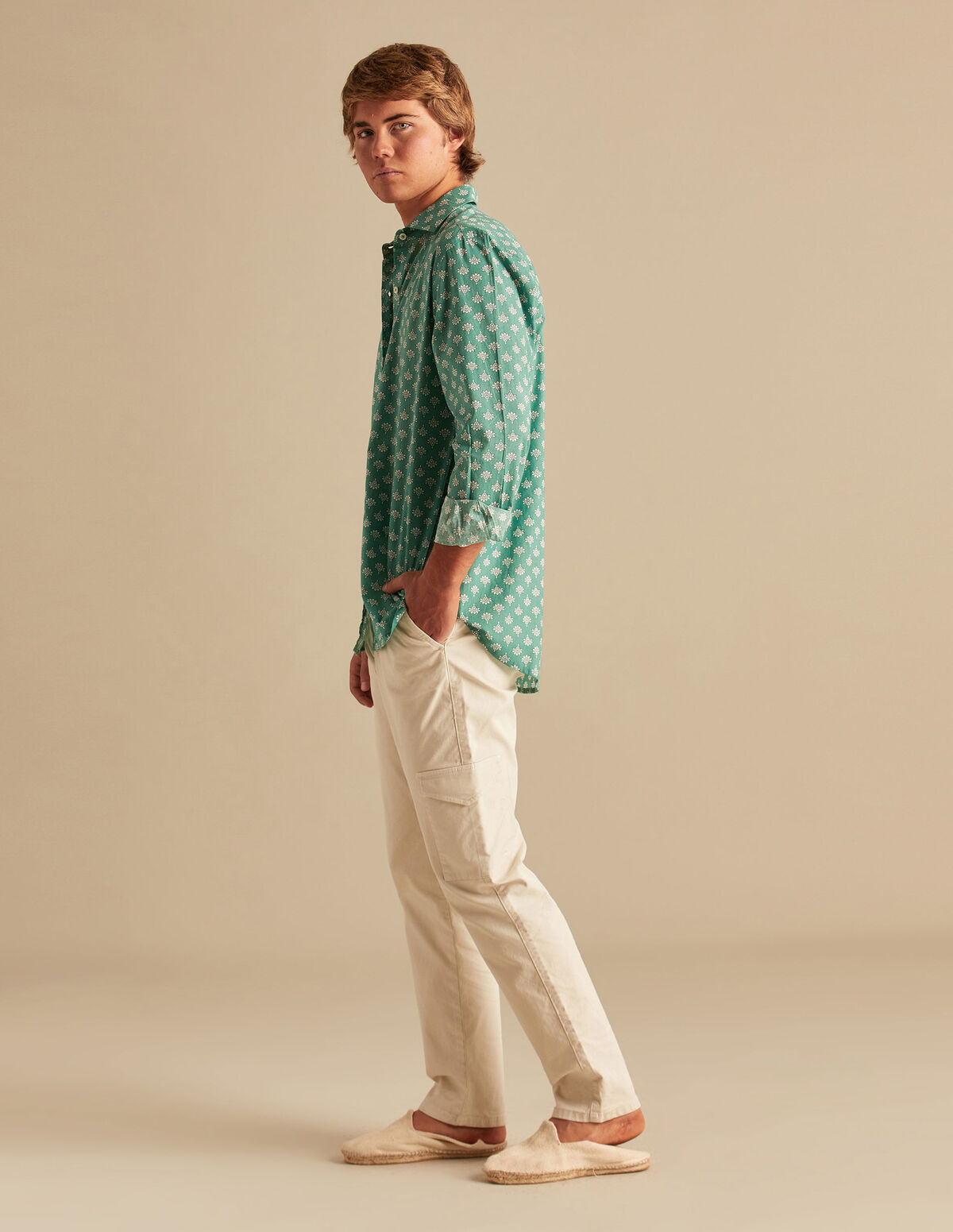CAMISA HOJAS AZUL