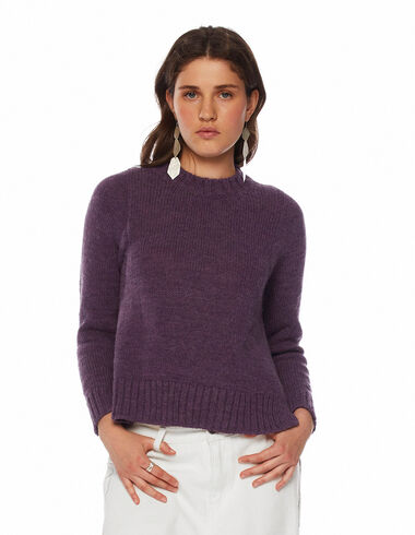 Purple round neck jumper - View all > - Nícoli