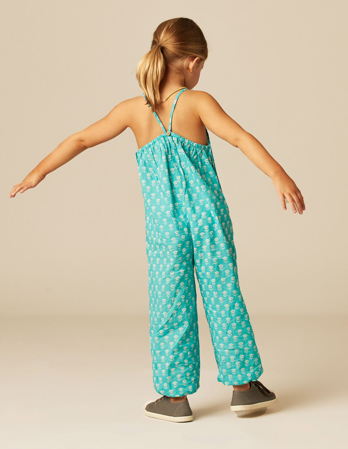 GREEN FLORAL JUMPSUIT
