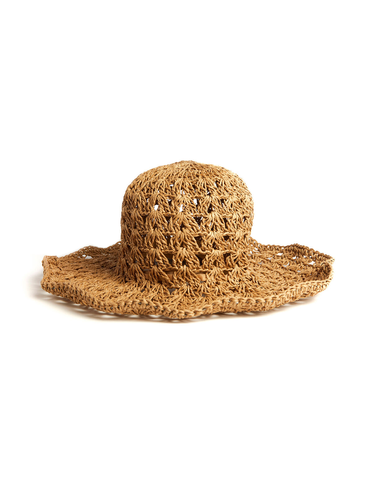 Tan raffia wide brim hat - View all - Nícoli